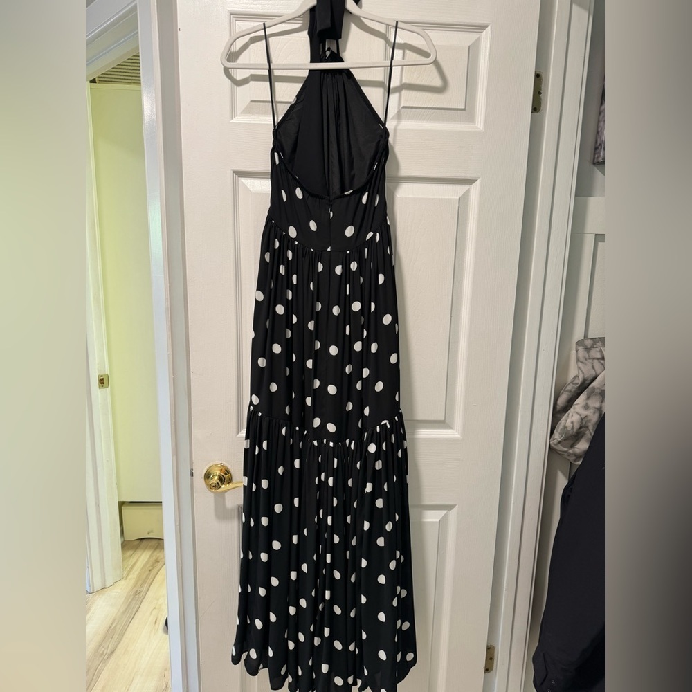 J Crew Women’s Black Polka Dot Maxi Dress Size Small - Picture 5 of 5